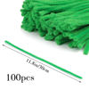 Picture of 100 Pieces Pipe Cleaners Chenille Stem, Solid Color Pipe Cleaners Set for Pipe Cleaners DIY Arts Crafts Decorations, Chenille Stems Pipe Cleaners (Fruit Green)