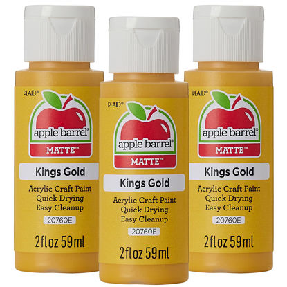 Picture of Apple Barrel Acrylic Paint, King's Gold (Pack of 3) 2 oz, 20760EA