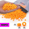 Picture of 1000Pcs Pony Beads Bracelet 9mm Orange Plastic Barrel Pony Beads for Necklace,Hair Beads for Braids for Girls,Key Chain,Jewelry Making (Orange)