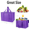 Picture of 2 Pack Purple Extra Large XXL Insulated Food Delivery Bag Cooler Bags Keep Food Warm Catering Therma for doordash Catering Cooler Bags Keep Food Warm Catering Therma Catering Shopper hot XXXL