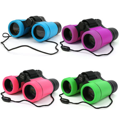 Picture of Kids Binoculars Shock Proof Toy Binoculars Set for Age 3-12 Years Old Boys Girls Bird Watching Educational Learning Hunting Hiking Birthday Presents