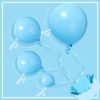 Picture of MOMOHOO Blue Balloons Garland Kit - 100Pcs 5/10/12/18 Inch Baby Blue Balloons for Gender Reveal, Light Blue Balloons Different Sizes, Baby Shower Decorations for Boy, Sky Blue Birthday Party Balloons