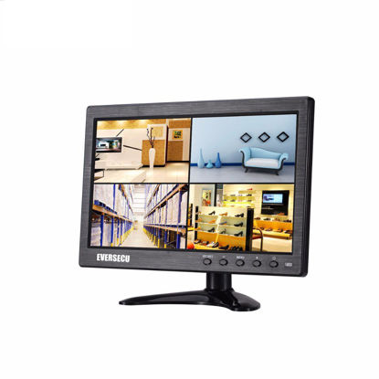 Picture of 10.1 inch Small Portable Laptop Computer Monitor with HDMI VGA Port; Raspberry pi Display Screen Monitor; CCTV Monitor HD 1024x600 with Dual Speakers, MP5 USB Port, Remote(10 Inch) Gaming Monitor