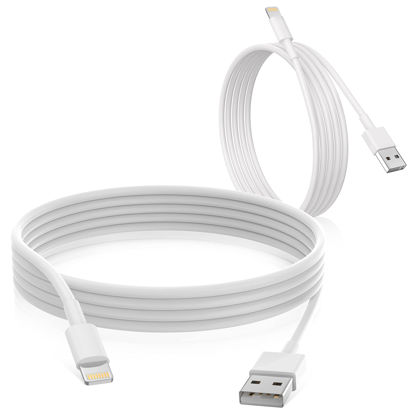 Picture of Apple iPhone Charger Cable, 2 Pack Original Lightning to USB Cables Apple MFI Certified 6 Ft, Fast iPhone Charging Cord for iPhone 11/11Pro/11Max/ X/XS/XR/XS Max/8/7/6/5S/SE