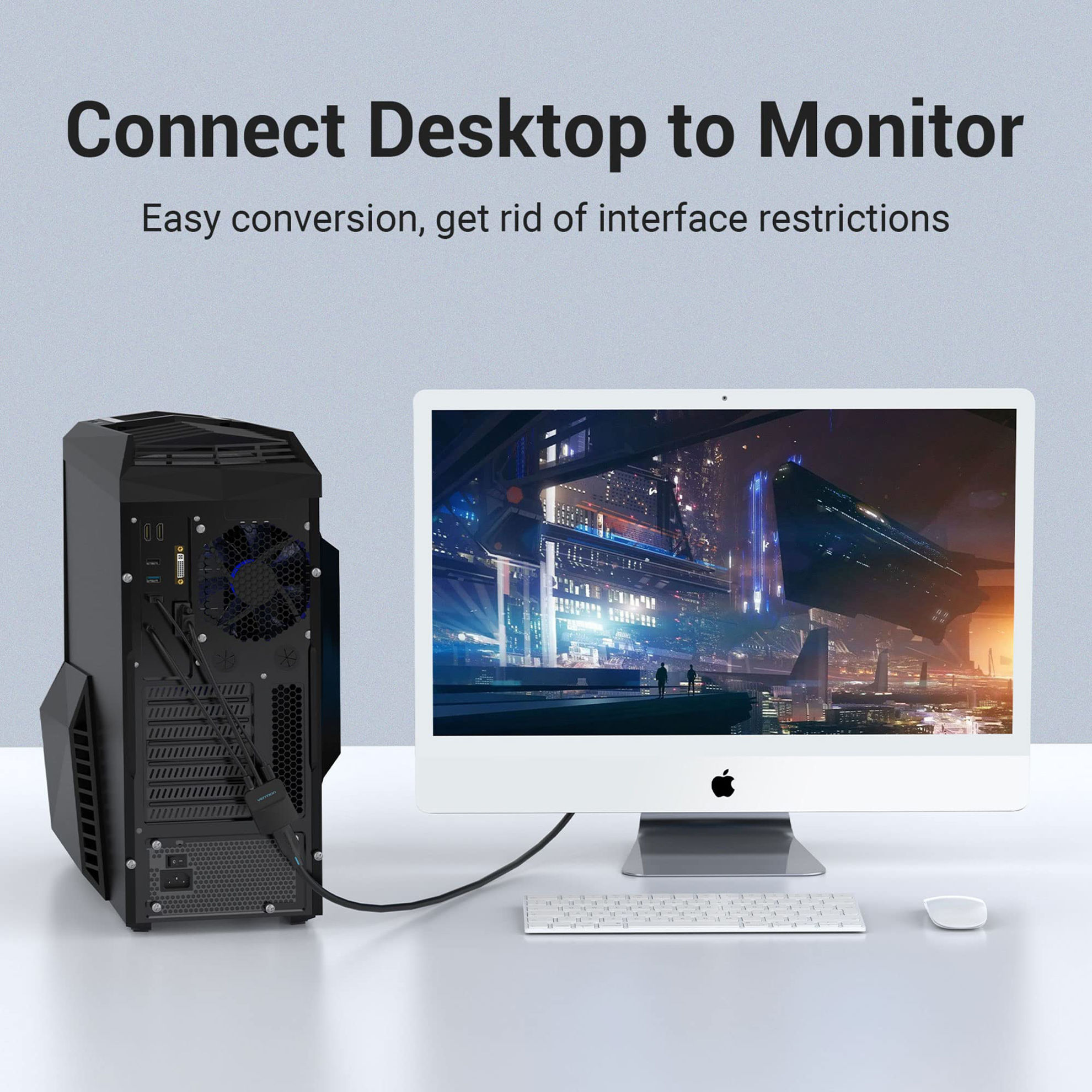 Giveet VGA To HDMI Adapter With Audio, PC VGA Source Output To Tv Monitor With Hdmi Connector Giveet 1080 P Male Vga To Female Hdmi Converter For Computer Desktop Laptop Pc Monitor Projector Hdtv