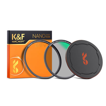 Picture of K&F Concept Magnetic 55mm Circular Polarizers Filter (Magnetic Polarizing Filter + Magnetic Basic Ring + Lens Cap) with 28 Multi-Layer Coatings CPL Filter for Camera Lens (Nano-X Series)