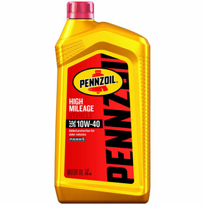 Picture of Pennzoil High Mileage Conventional 10W-40 Motor Oil for Vehicles Over 75K Miles (1-Quart, Case of 6)