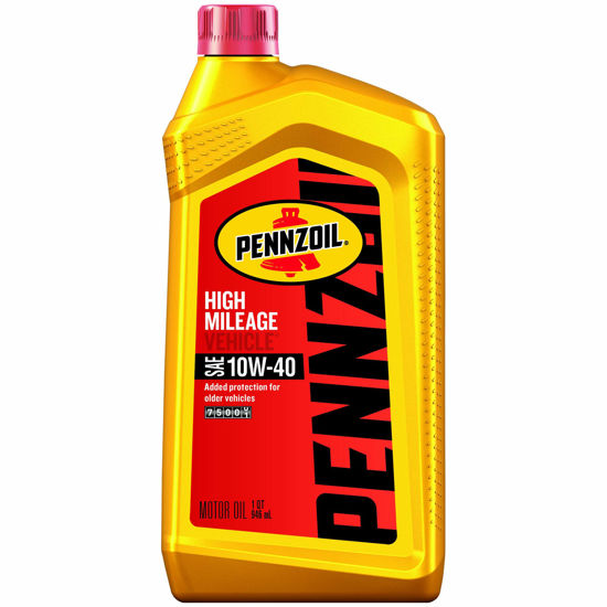 Picture of Pennzoil High Mileage Conventional 10W-40 Motor Oil for Vehicles Over 75K Miles (1-Quart, Case of 6)