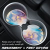 Picture of Aiawoxc Car Cup Holder Coasters, 2 Pack Universal Auto Anti Slip Insert Coaster, Rubber Car Coasters with A Finger Notch, Cute Car Assecories for Women Men, Cup Mat for Car Interior(Purple Ink Marble)