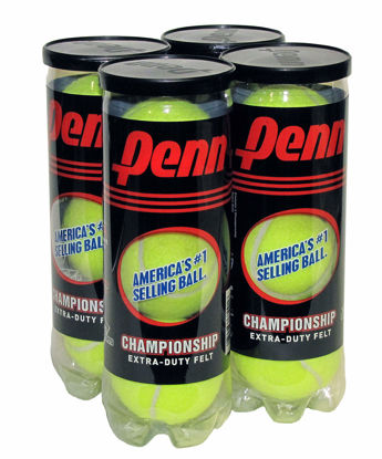 Picture of Penn Championship Tennis Balls - Extra Duty Felt Pressurized - 4 Cans, 12 Balls