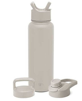 Snug Kids Water Bottle Insulated Stainless Steel Thermos w/ Straw (Girls/Boys) Camo, 17oz