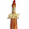 Picture of Endea Graduation Mixed Double Color Tassel with Gold Date Drop (Red/Gold, 2021)