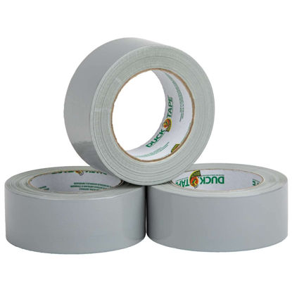 Picture of Duck 242910 Color Duct Tape, 3-Roll, Dove Grey, 3 Pack