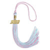 Picture of Endea Graduation Mixed Double Color Tassel with Gold Date Drop (Pink/Light Blue, 2022)