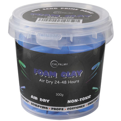 Picture of Moldable Cosplay Foam Clay Blue Colors (300g) - High Density and Quality for Intricate Designs | Air Dries to Perfection for Cutting with a Knife or Rotary Tool, Sanding or Shaping