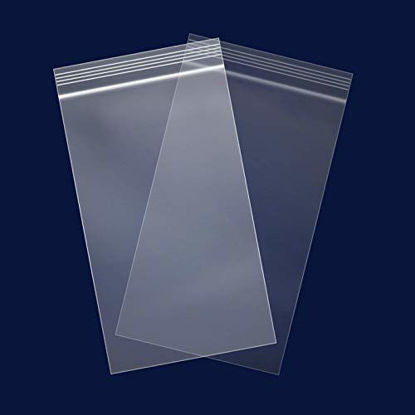 Picture of 100 Count - 4" x 6", 2 Mil Clear Plastic Reclosable Zip Poly Bags with Resealable Lock Seal Zipper for Photo, Jewelry, Bakery, Treats, Party Favors