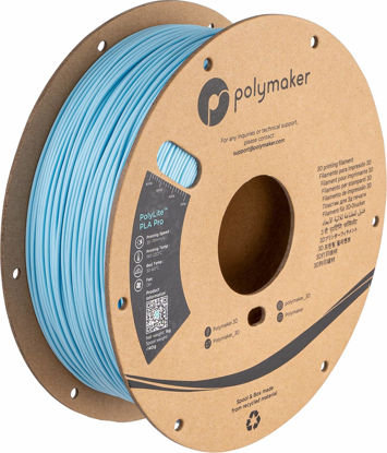 Picture of Polymaker PLA PRO Filament 1.75mm Light Blue, Powerful PLA Filament 1.75mm 3D Printer Filament 1kg - PolyLite 1.75 PLA Filament PRO Tough & High Rigidity 3D Printing PLA Filament Sky Blue