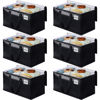 Picture of BlissTotes Moving Bags, Heavy Duty Moving Boxes with Zippers Top and Sturdy Handles, Storage Bags for Space Saving and Packing, Collapsible Moving Supplies, Storage Totes (125L, 6-Pack, Black)