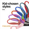 Picture of Fiskars 5" Pointed-Tip Scissors for Kids 4-7 - Scissors for School or Crafting - Back to School Supplies - Red