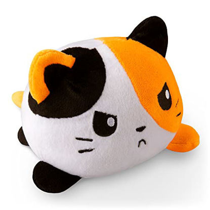 Picture of TeeTurtle - The Original Reversible Cat Plushie - Calico - Cute Sensory Fidget Stuffed Animals That Show Your Mood