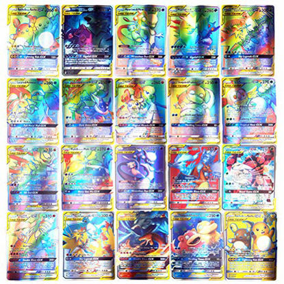 Picture of YSMANGO Pokemon Card Set, 150Pcs Anime Card Set Including 80pcs New Tag Team Cards+40 Pcs Mega Ex Cards+20 Pcs Ultra Beast Gx Cards+1 Pcs Trainer Card and+9 Pcs Rare Energy Cards