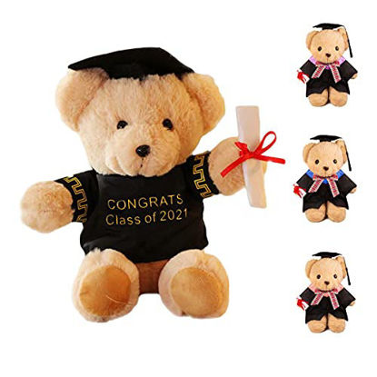 Picture of Graduation Gift 2021 Graduation Bear 10 inch Graduation Plush Stuffed Animal Bear (#3 Congrats 2021)