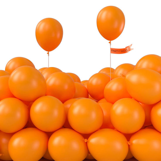 Picture of PartyWoo Orange Balloons, 50 pcs 5 Inch Tangerine Orange Balloons, Burnt Orange Balloons for Balloon Garland as Party Decorations, Birthday Decorations, Wedding Decorations, Baby Shower Decorations