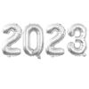 Picture of GOER 2023 Foil Number Balloons for 2023 New Year Eve Festival Party Supplies Graduation Decorations (Silver,16 Inch)