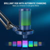 Picture of FIFINE USB Gaming Streaming Recording PC Microphone Kit, RGB Condenser Computer Mic Bundle for Podcasts, Audio, Vocal, Video on Mac/Desktop/Laptop, with Boom Arm Stand-A6T Blue