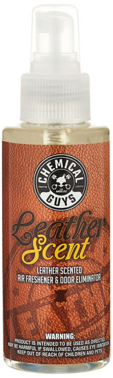 Picture of Chemical Guys AIR_102_04 Leather Scent Premium Air Freshener and Odor Eliminator, Long-Lasting, Just Like New Scent for Cars, Trucks, SUVs, RVs & More, 4 fl oz