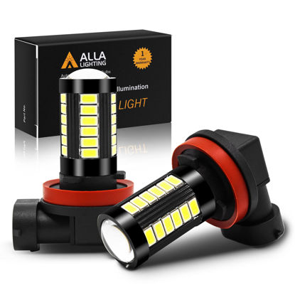 Picture of Alla Lighting H16 LED Fog Light Bulbs Compatible with Japanese Vehicles, 6000K Xenon White 2800lm Super Bright 5730 33-SMD for Cars, Trucks, SUVs, Vans