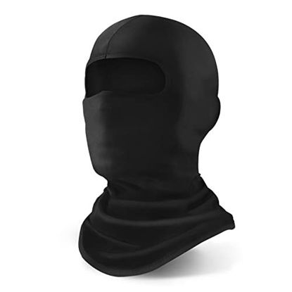 Picture of YESLIFE Black Ski Mask, Balaclava Face Mask for Men and Women - Skiing, Snowboarding, Motorcycle, UV Protection & Wind Protection