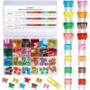 Picture of CrocSee 160 Pieces Car Fuses Assortment Kit, Blade-Type Automotive Fuses - Standard, Mini & Low Profile Mini Size (3A/5A/7.5A/10A/15A/20A/30A/40A), Replacement Fuses for Car/RV/Truck/Motorcycle/Boat