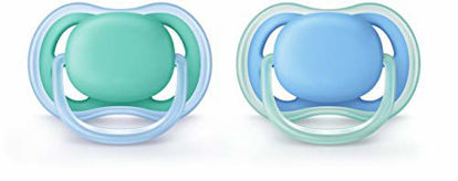 Picture of Philips Avent Ultra Air Pacifier, 6-18 Months, Blue/Green, 2 Pack, SCF244/22