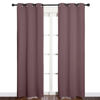 Picture of NICETOWN Window Curtain Panels, Dry Rose, 1 Pair, 34 by 84-inch, Thermal Insulated Solid Grommet Blackout Draperies/Drapes for Basement