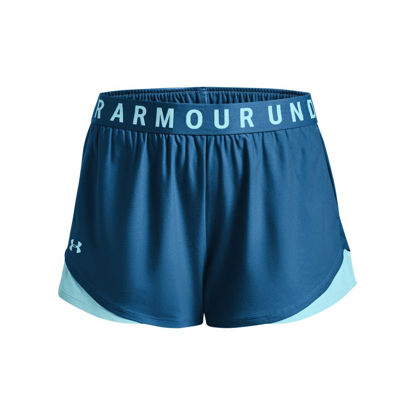Picture of Under Armour womens Play Up Shorts 3.0 , Cruise Blue (899)/Quirky Lime , 2X