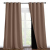 Picture of NICETOWN Complete Blackout Shades for Large Window Door, 100% Blackout Window Curtain Panels with Black Lined, 55 inches Width Each Panel, 96 inches Length, Cappuccino, Double Pieces