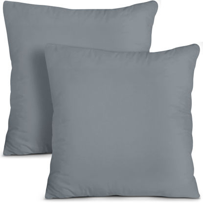 Picture of Utopia Bedding Throw Pillows Insert (Pack of 2, Grey) - 24 x 24 Inches Bed and Couch Pillows - Indoor Decorative Pillows
