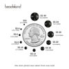 Picture of beadsland Flat Back Crystal Rhinestones Round Gems, Black (6.4-6.6mm) SS30/288pcs