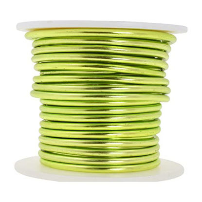 Picture of Mandala Crafts 3mm 8 Gauge Light Green Anodized Aluminum Wire for Sculpting, Armature, Jewelry Making, Gem Metal Wrap, Garden, Colored and Soft, 1 Roll
