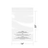 Picture of 100 Count - 14" x 20", Self Seal 1.6 Mil Clear Plastic Poly Bags with Suffocation Warning for Clothing, T-Shirts, Pants-Resealable Adhesive,Not Strong
