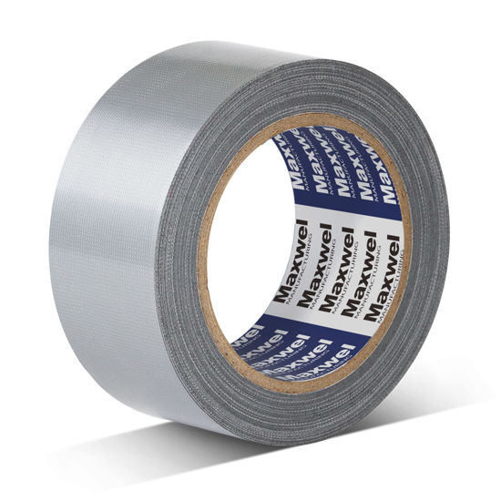 Picture of Maxwel Manufacturing Duct Tape Heavy Duty Waterproof - 1.88 in 35 Yards Tearable Silver Duct Tape No Residue Strong Adhesive for Home Repair Use,Carpet Binding,Bundles