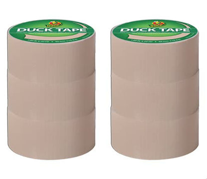 Picture of Duck Brand 283264_C Duck Color Duct Tape, 6-Roll, Beige, 6 Rolls
