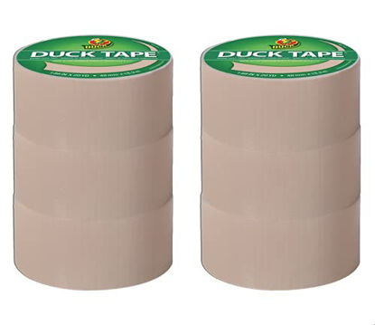 Picture of Duck Brand 283264_C Duck Color Duct Tape, 6-Roll, Beige, 6 Rolls