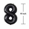 Picture of 18 Number Balloons Black Big Giant Jumbo Large Foil Mylar Helium Balloon 18th 81st Birthday Party Decorations
