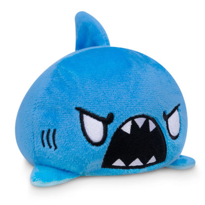 Picture of TeeTurtle - The Original Reversible Shark + Narwhal Plushie - Blue - Cute Sensory Fidget Stuffed Animals That Show Your Mood