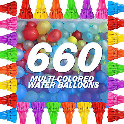 Picture of Water Balloons for Kids Boys & Girls Adults Party Easy Quick Fun Outdoor Summer Splash Party Backyard With 660 Balloon total for Swimming Pool GG6900