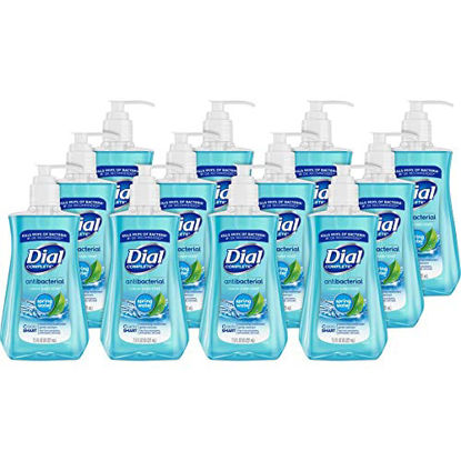 Picture of Dial Antibacterial Liquid Hand Soap Spring Water 7.5oz, Blue, 12 Count