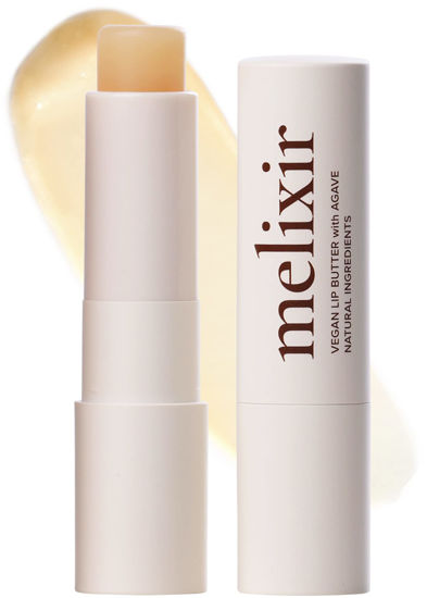 Picture of Melixir Vegan Lip Butter #01 Agave(Clear) (+11 more colors), Bee Free, Petrolatum Free, Deep Nourishing Plant-Based Vegan Chapstick, Vegan Lip Balm for Dry, Cracked and Chapped Lips, Moisturizing Lip Care Gift