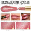 Picture of Oulac Metallic Shine Baby Pink Lipstick for Women, High Impact Lipcolor with Moisturizing Creamy Formula, Vegan & Cruelty-Free, Full-Coverage Lip Color 4.3 g/0.15 oz (Baby Angel(13))